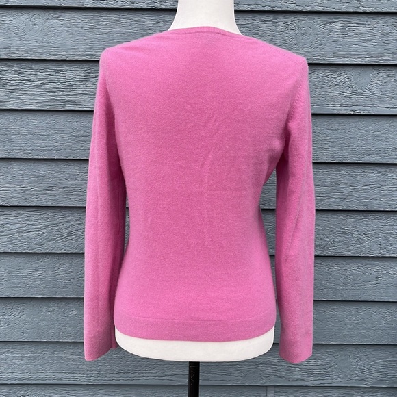 Ann Taylor Pink Cashmere Sweater Medium Petites - Picture 4 of 13